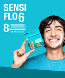 Sensi Flo6 Cartridges (Pack of 8 Blades)