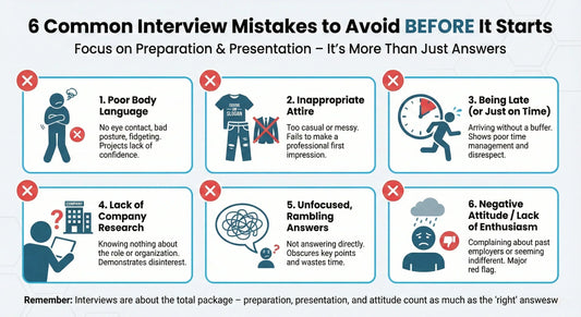 Top 6 Mistakes to Avoid BEFORE an Interview