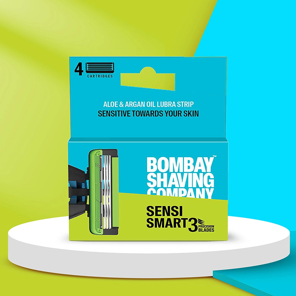 Shaving Compact Razor Sensi Smart3 Cartridge (Pack of 4 Blades) – Bombay Shaving Company