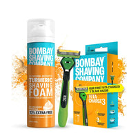 Vita Charge 3 Razor and Turmeric Shaving Foam Combo