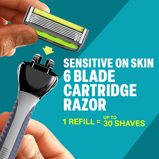 Sensi Flo6 Value Pack (Razor + Pack of 2 Blade Cartridges)