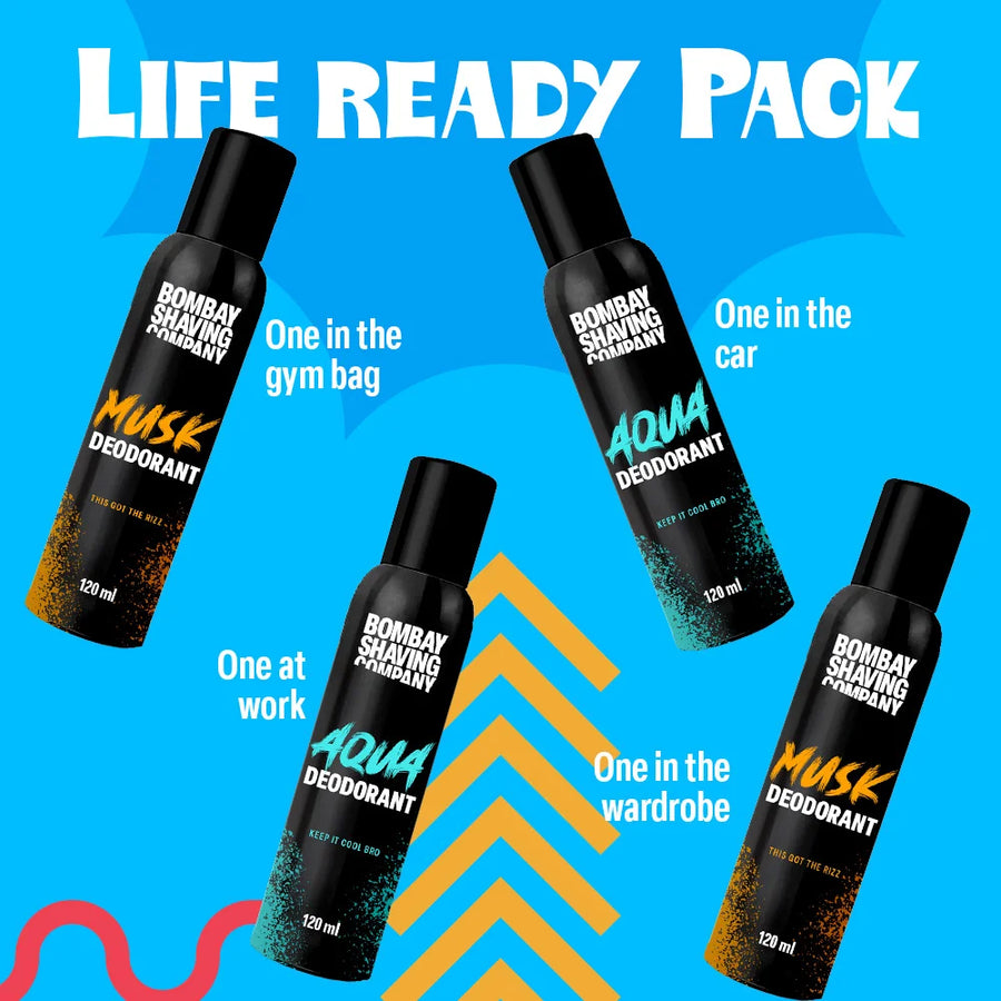 Aqua & Musk 150ml Deo Combo (Pack of 4)