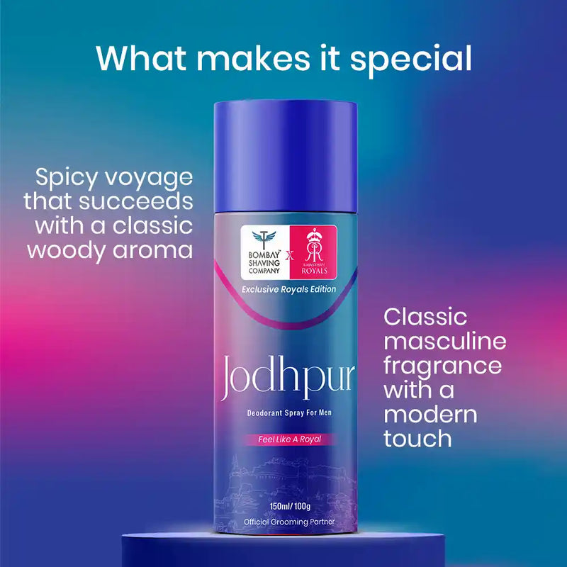 Jodhpur Deodorant, 150ml (Pack of 2 x150ml)