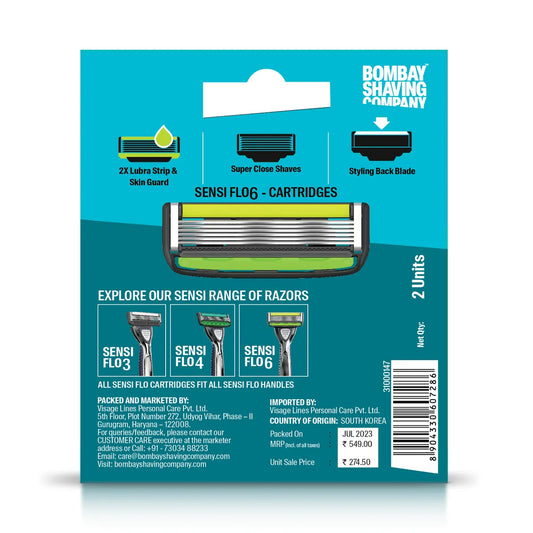 Sensi Flo6 / Luxe Cartridge (Pack of 2 Blades)