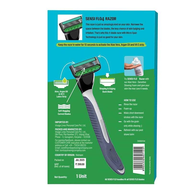 Sensi Flo4 Razor & Cartridges (Pack of 4)