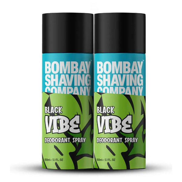 Black Vibe Deo For Men, 150ml (Pack of 2) – Bombay Shaving Company