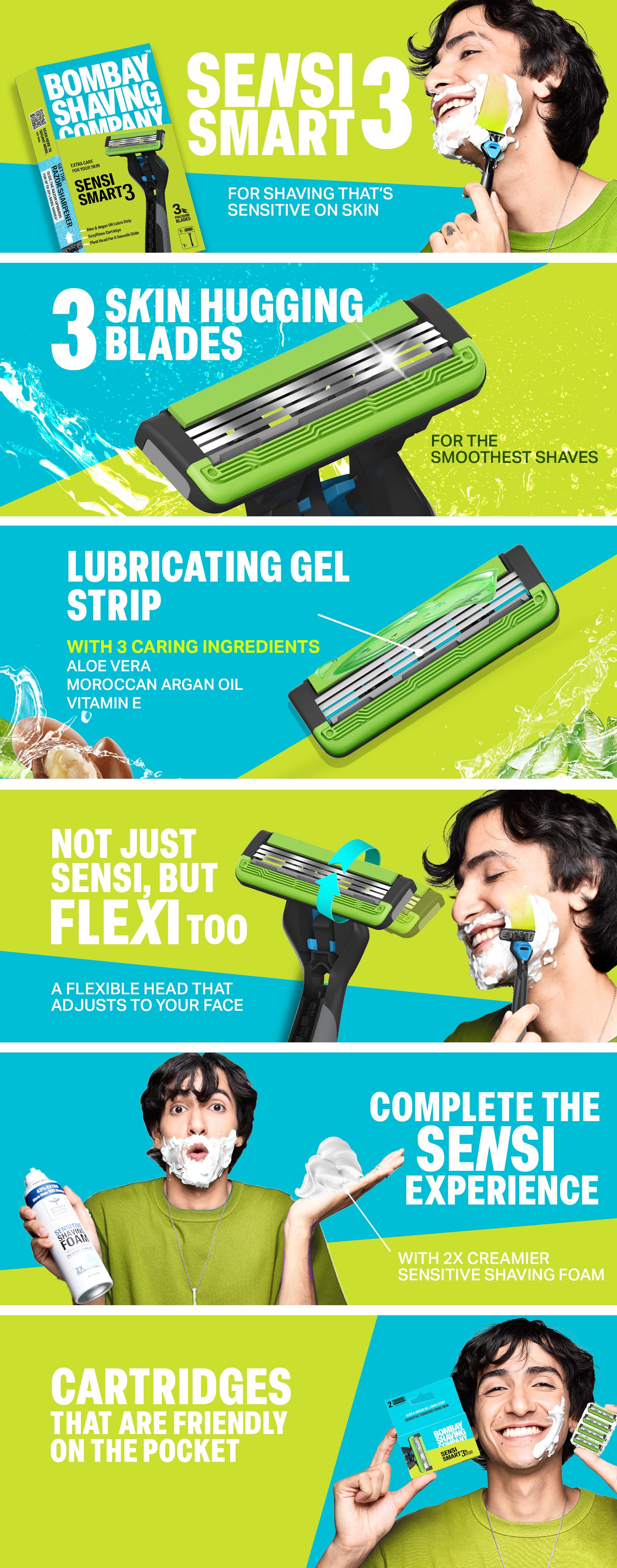 Sensi Smart3 Razor | Bombay Shaving Company