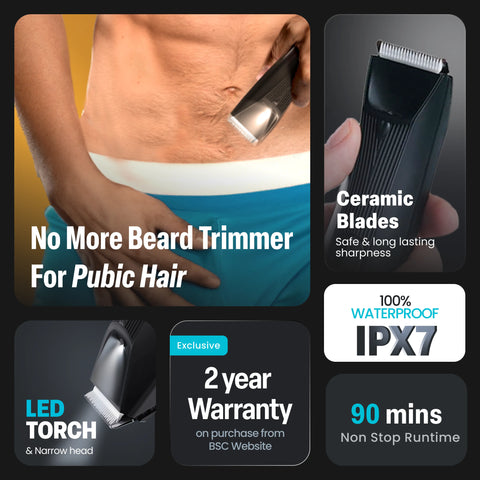 Buy Pubic Hair Trimmer For Men Body Groomer Bombay Shaving Company