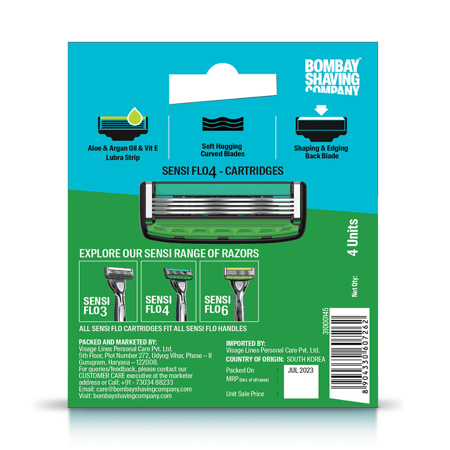 Sensi Flo4 Cartridges (Pack of 4 Blades)