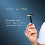 Black Metal Precision Safety Razor - Bombay Shaving Company