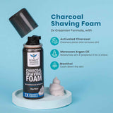 charcoal shaving foam - shave and travel kit