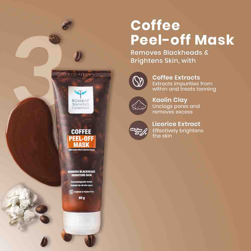coffee peel-off mask - coffee face care kit