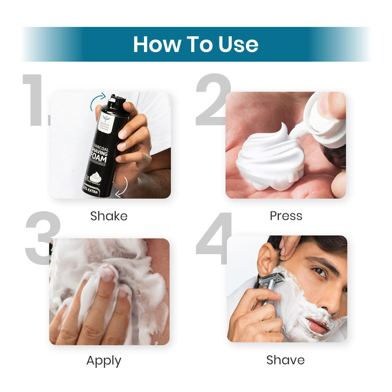Charcoal Shaving Foam 264gm how to use