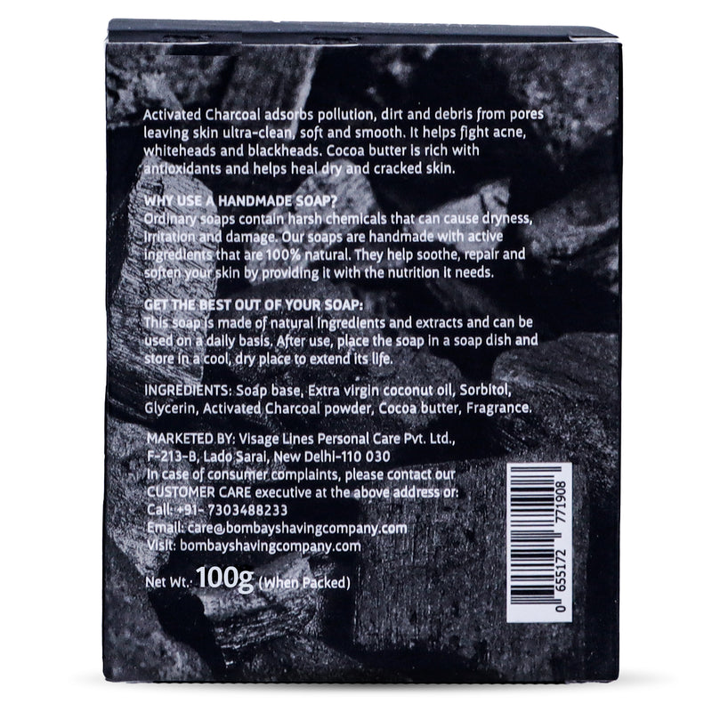 Charcoal Bath Soap - 100g (Pack of 3)