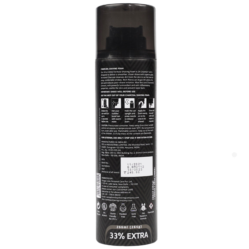 Charcoal Shaving Foam 264gm instructions