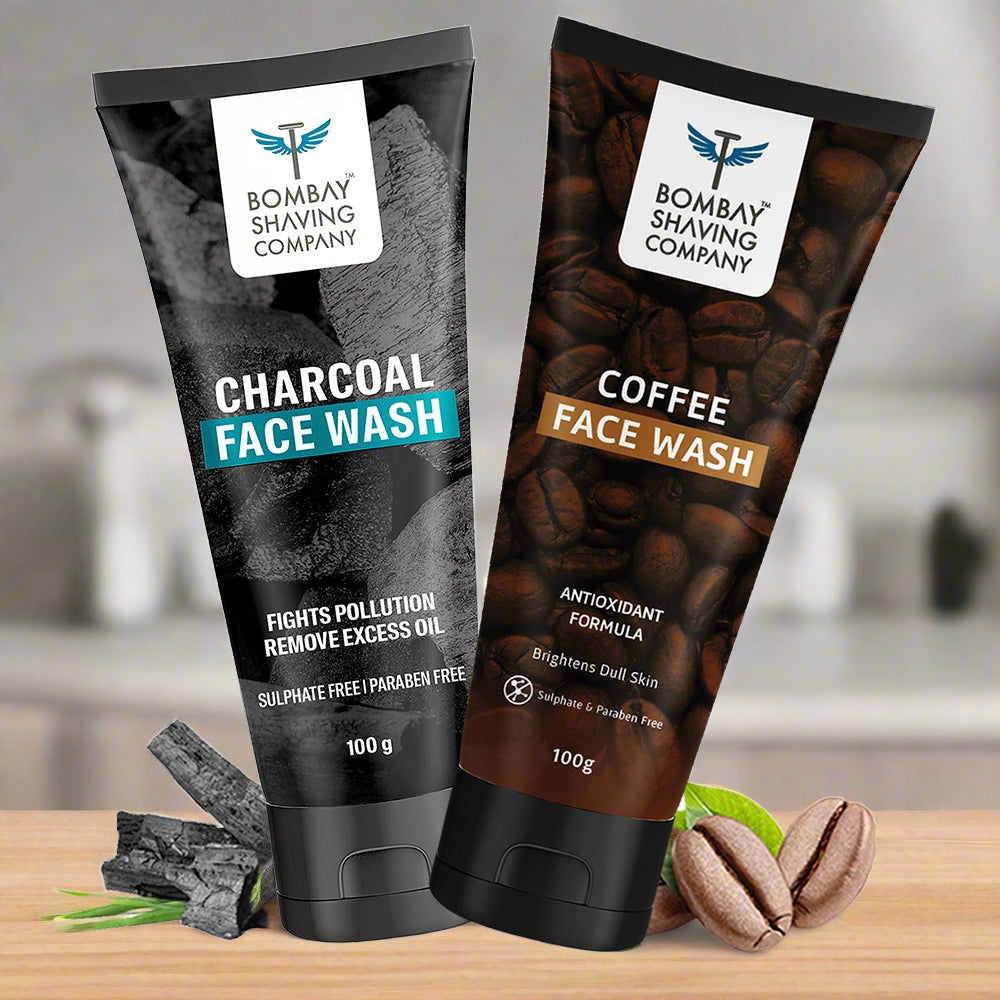 Charcoal Facewash and Coffee Facewash Combo Bombay Shaving Company