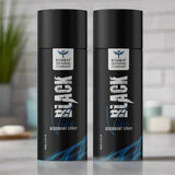 Black Vibe Deo For Men, 150ml | Pack of 2