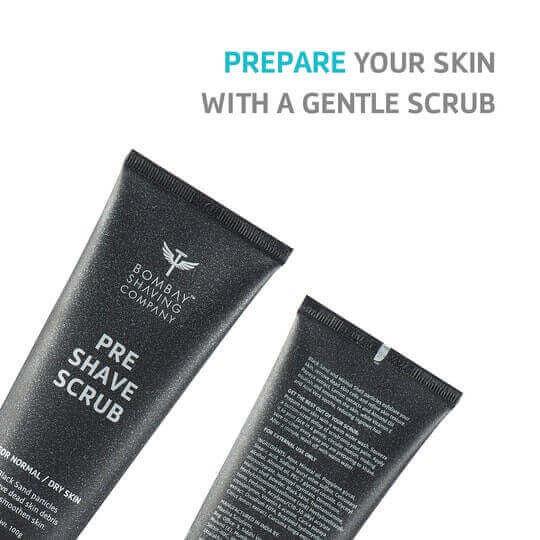 Shaving Essentials Starter Pack pre shave scrub