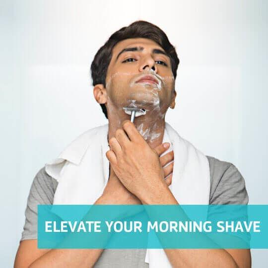 Shaving Essentials Starter Pack man with razor