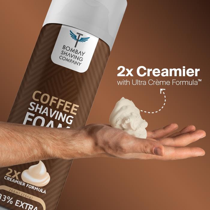 COFFEE SHAVING FOAM with ultra creme formula