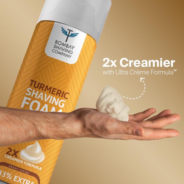 TURMERIC SHAVING FOAM 2x creamier