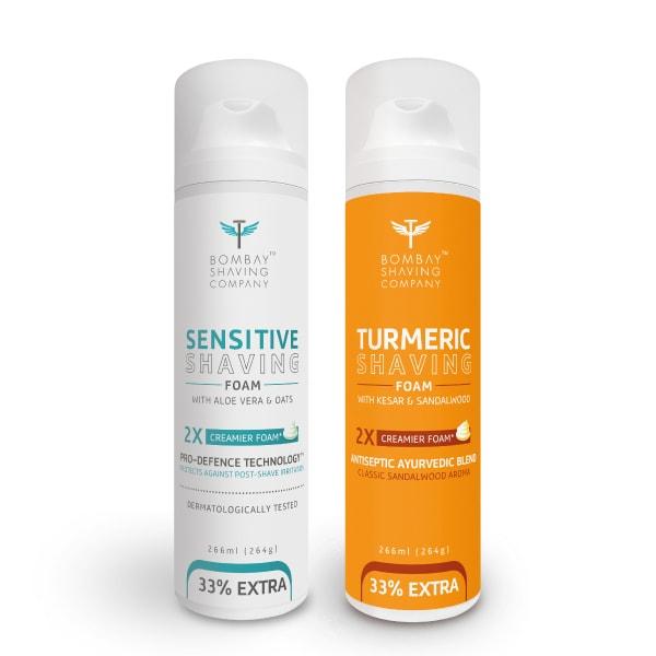 Colourful Shaving Foams 2 In 1 Combo for Sensitive Skin from Bombay Shaving Company