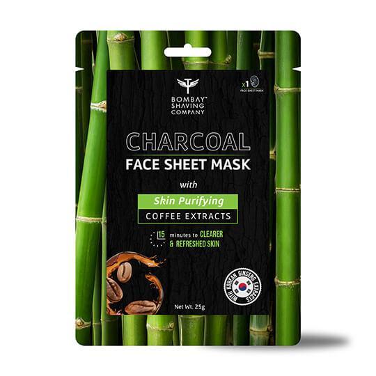 Charcoal Face Sheet Mask - Bombay Shaving Company