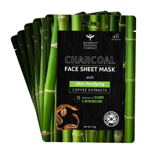Charcoal Face Sheet Mask - Bombay Shaving Company