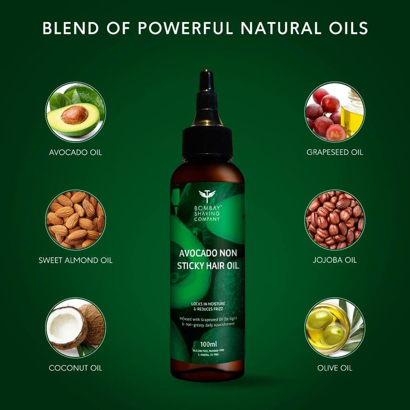 Avocado Non Sticky Hair Oil - Bombay Shaving Company